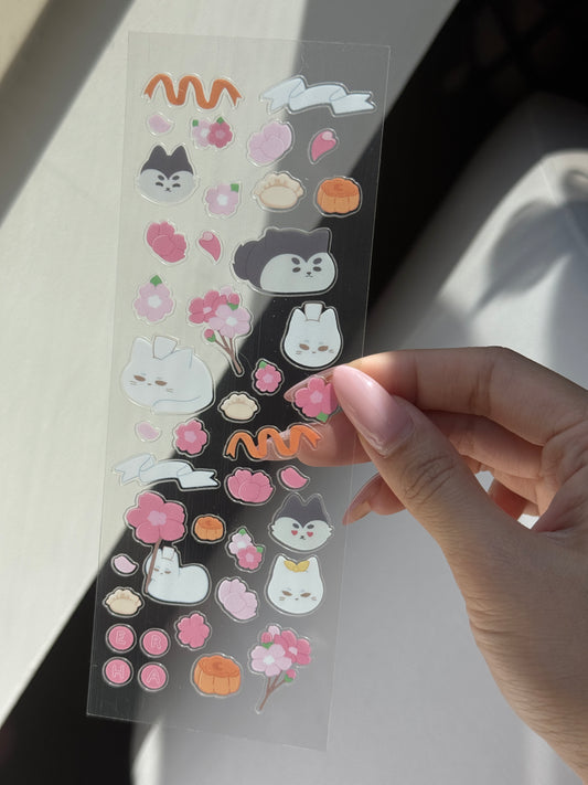 2ha The Husky and His White Cat Deco Sticker Sheet