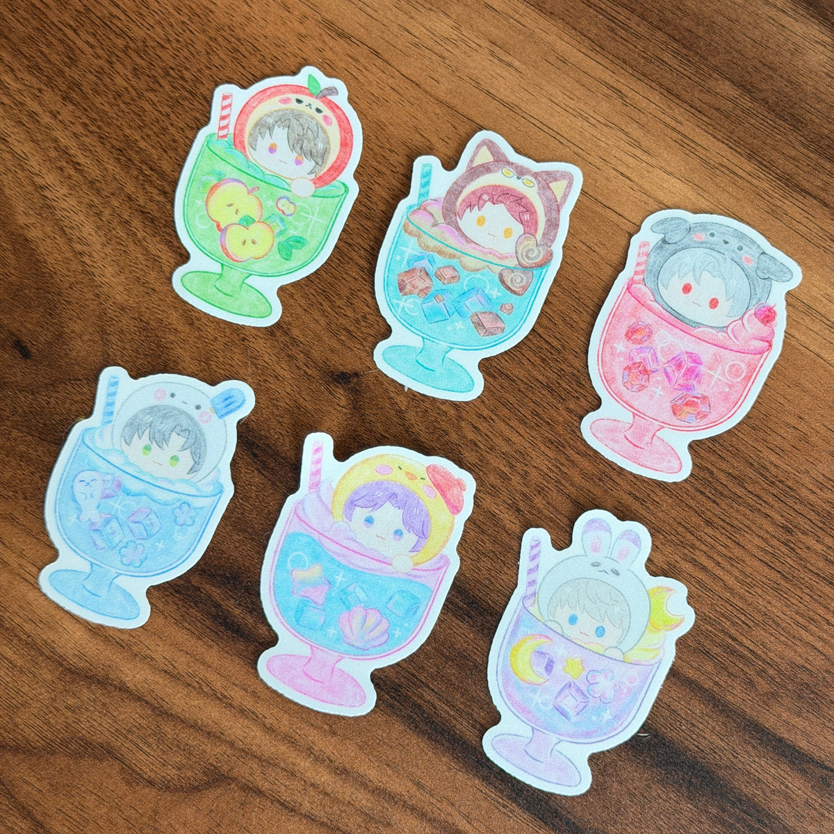 Glitter Parfait Stickers | Love and Deepspace