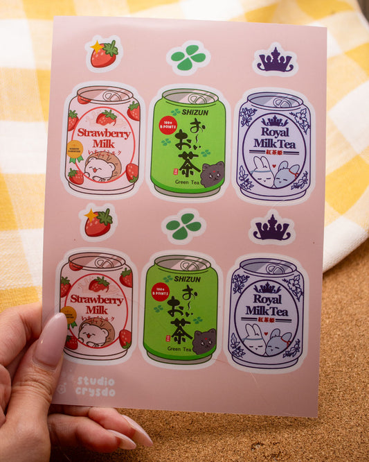 MXTX Asian Drink Tea Sticker Sheet