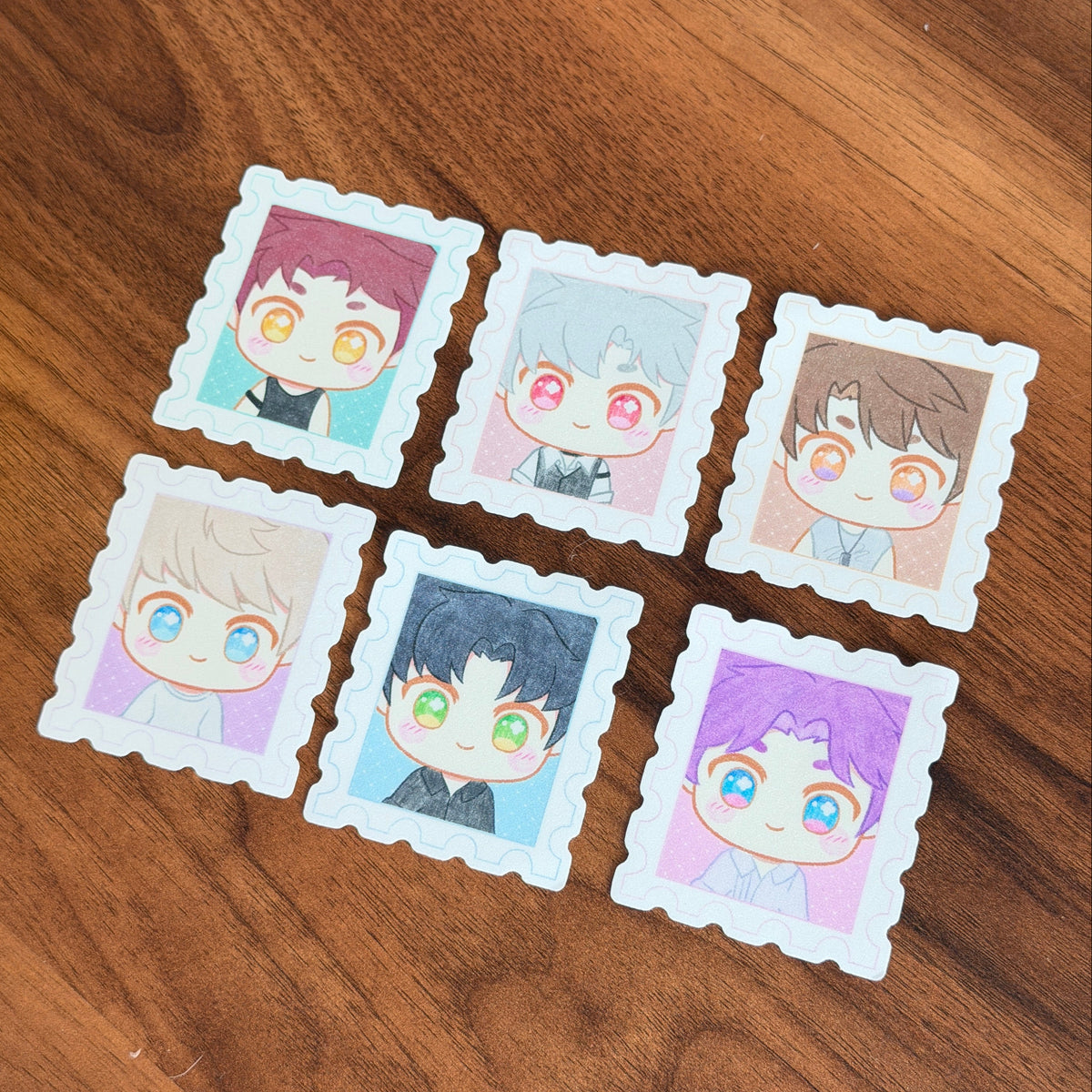 Glitter Stamp Stickers | Love and Deepspace