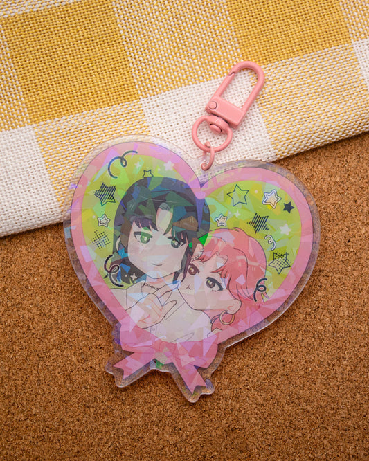 Green Yuri JUMBO Heart Charm