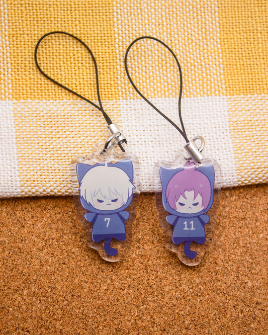 Blue Lock Kitty Mini Phone Charm