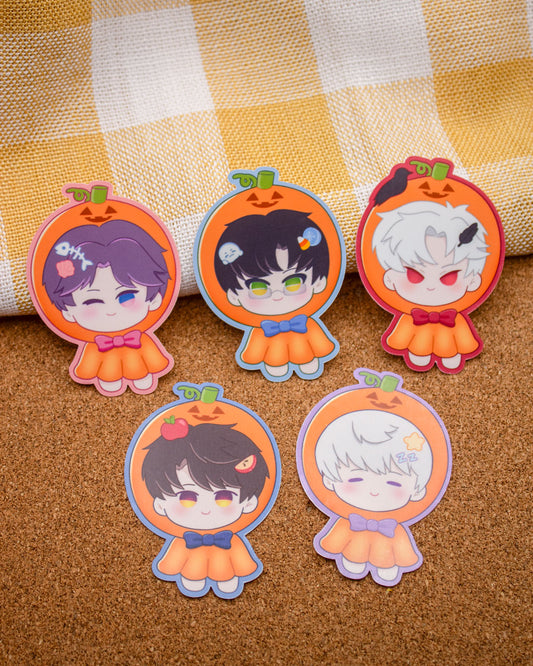 Love and Deepspace Chibi Pumpkin Stickers