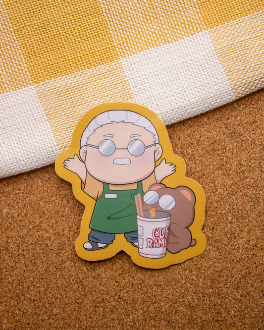 Sakamoto Day Chibi Ramen Sticker