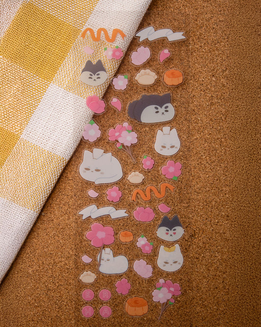 2ha The Husky and His White Cat Deco Sticker Sheet