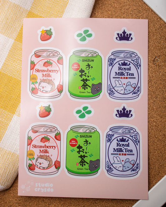 MXTX Asian Drink Tea Sticker Sheet